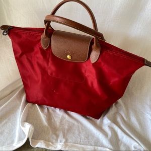 Longchamp Red Travel Tote